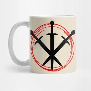 3 swords / Warrior / shadow sword / red circle / Mug